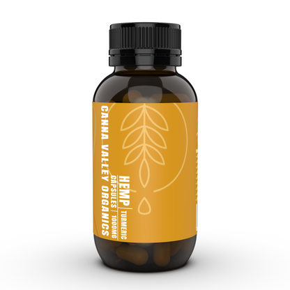 Hemp and turmeric capsules